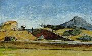 Paul Cezanne Der Bahndurchstich oil painting on canvas